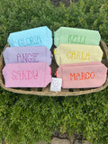 Personalized Embroidered Striped Pouch