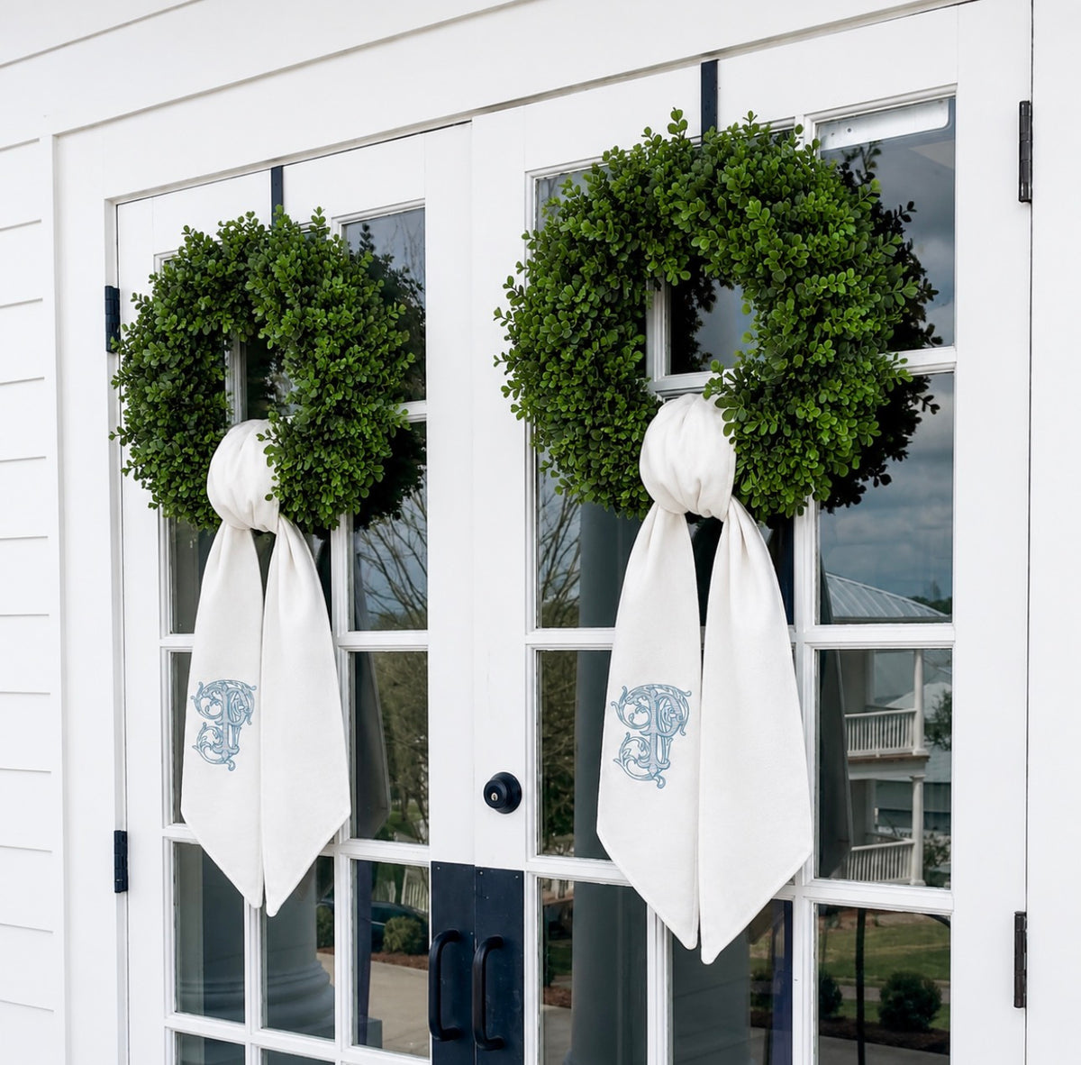 Set of 2 Wedding Wreath Sashes