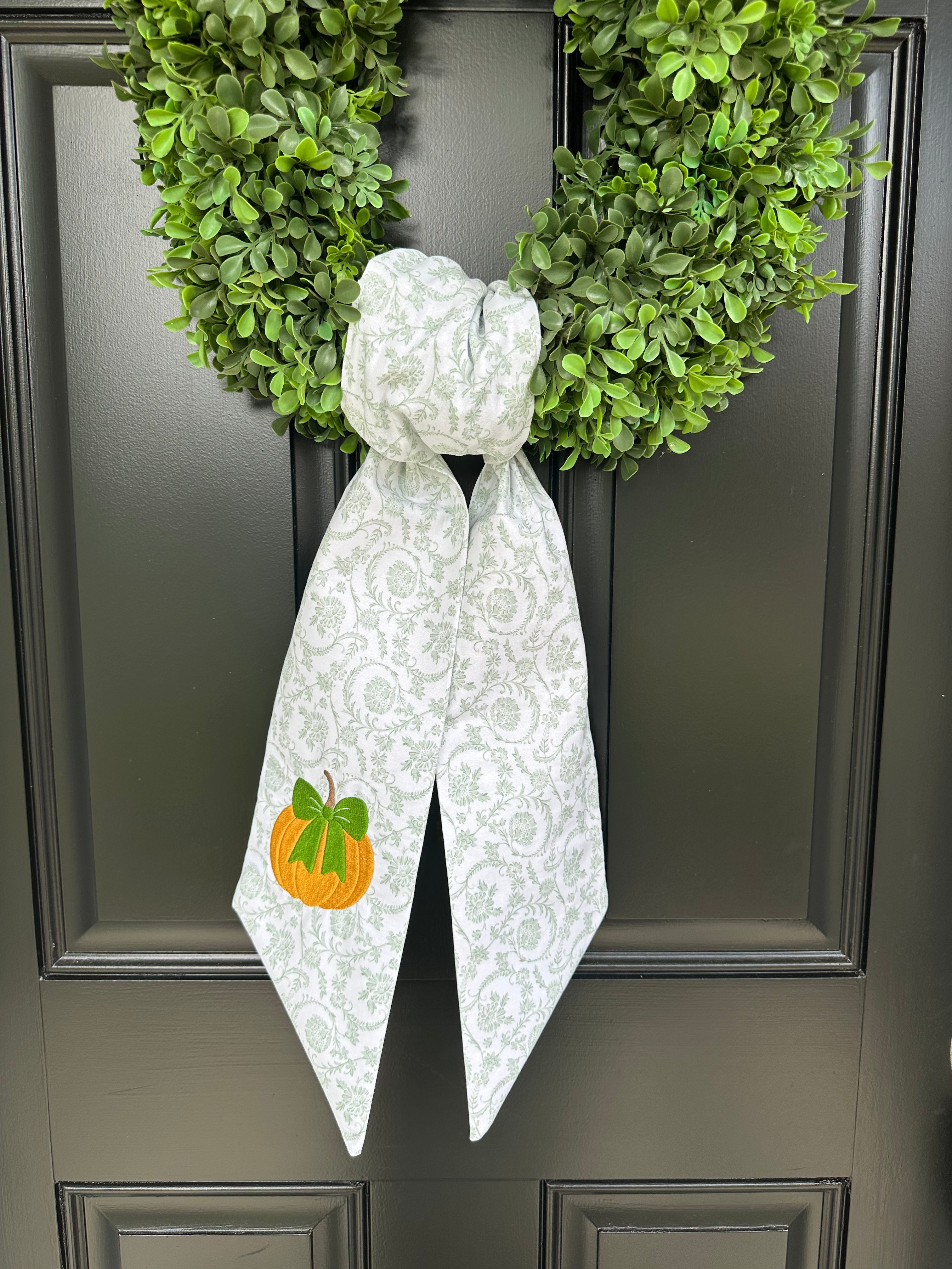 Pumpkin Wreath Sash