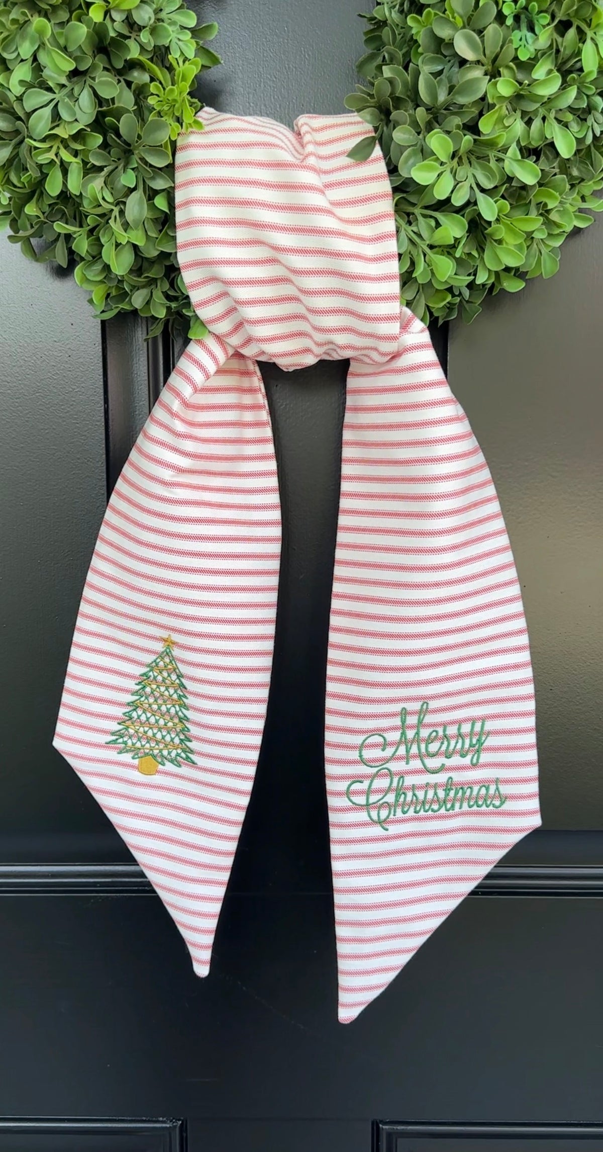 Christmas Tree Wreath Sash