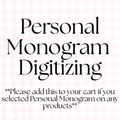 Custom Monogram Digitizing Fee: One-Time Design Setup