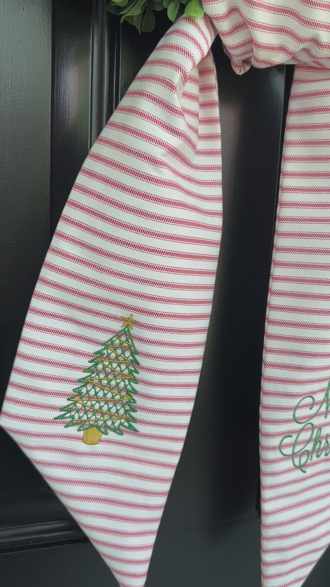 Christmas Tree Wreath Sash