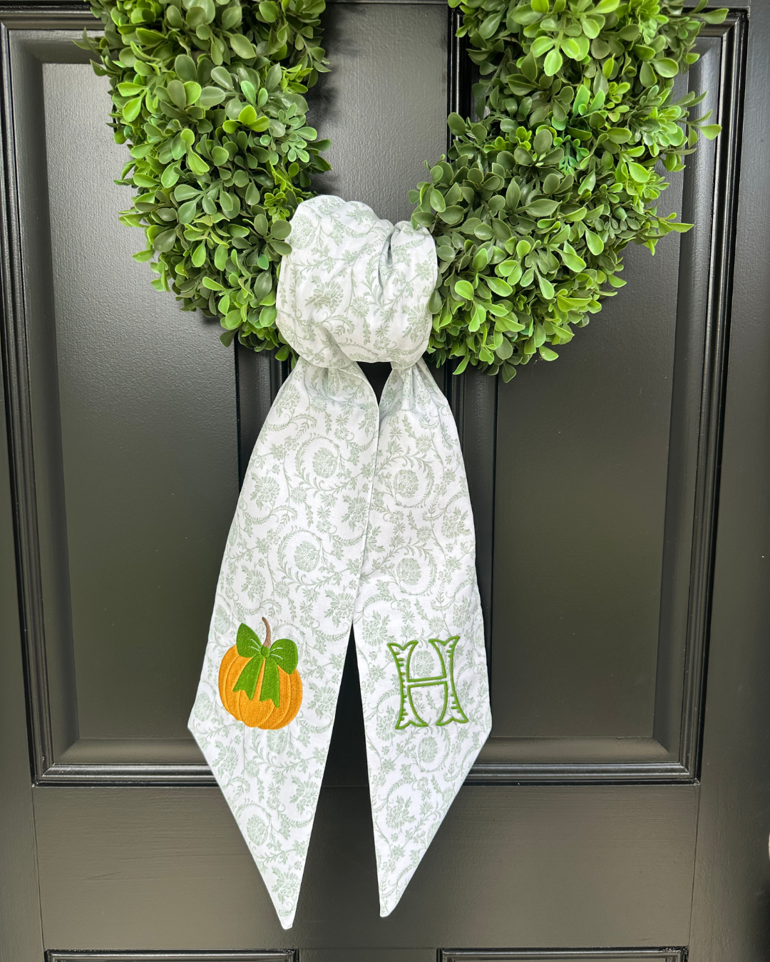 Pumpkin Wreath Sash